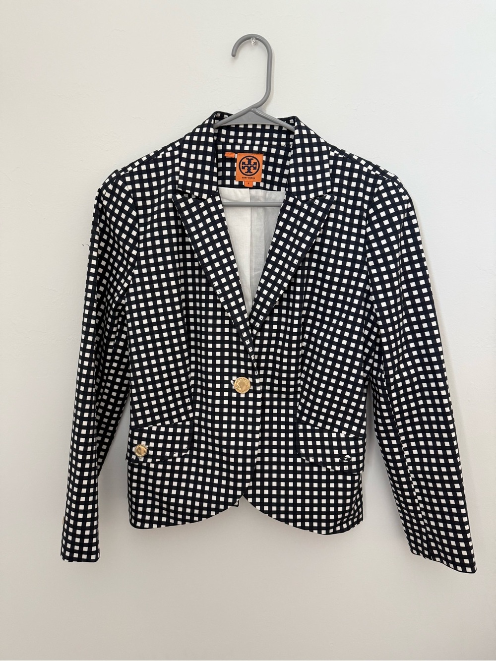 Tory Burch Lydia Gingham Blazer